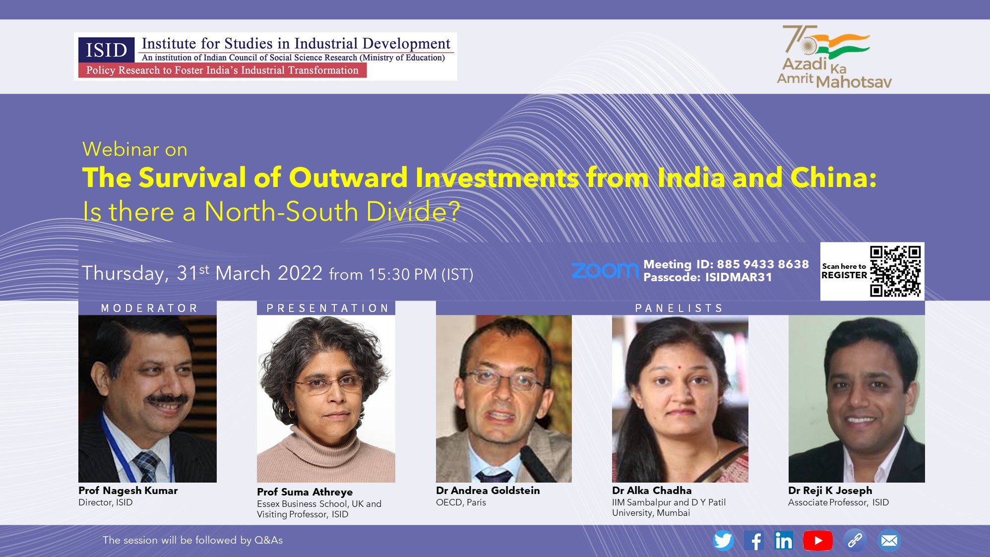 ISID Webinar on The Survival of Outward Investments from India and China
