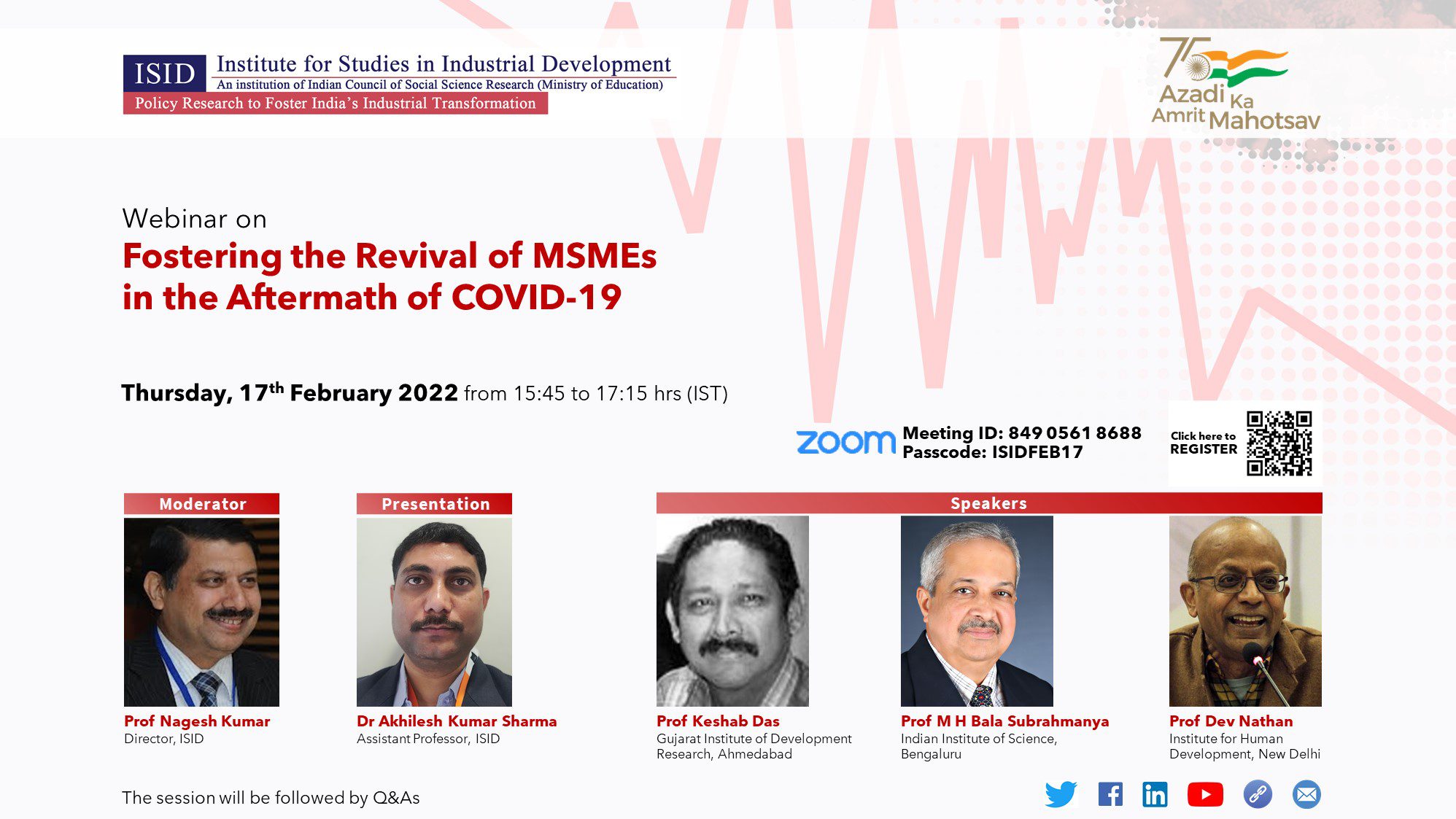 ISID Webinar on Fostering the Revival of MSMEs in the Aftermath of COVID-19