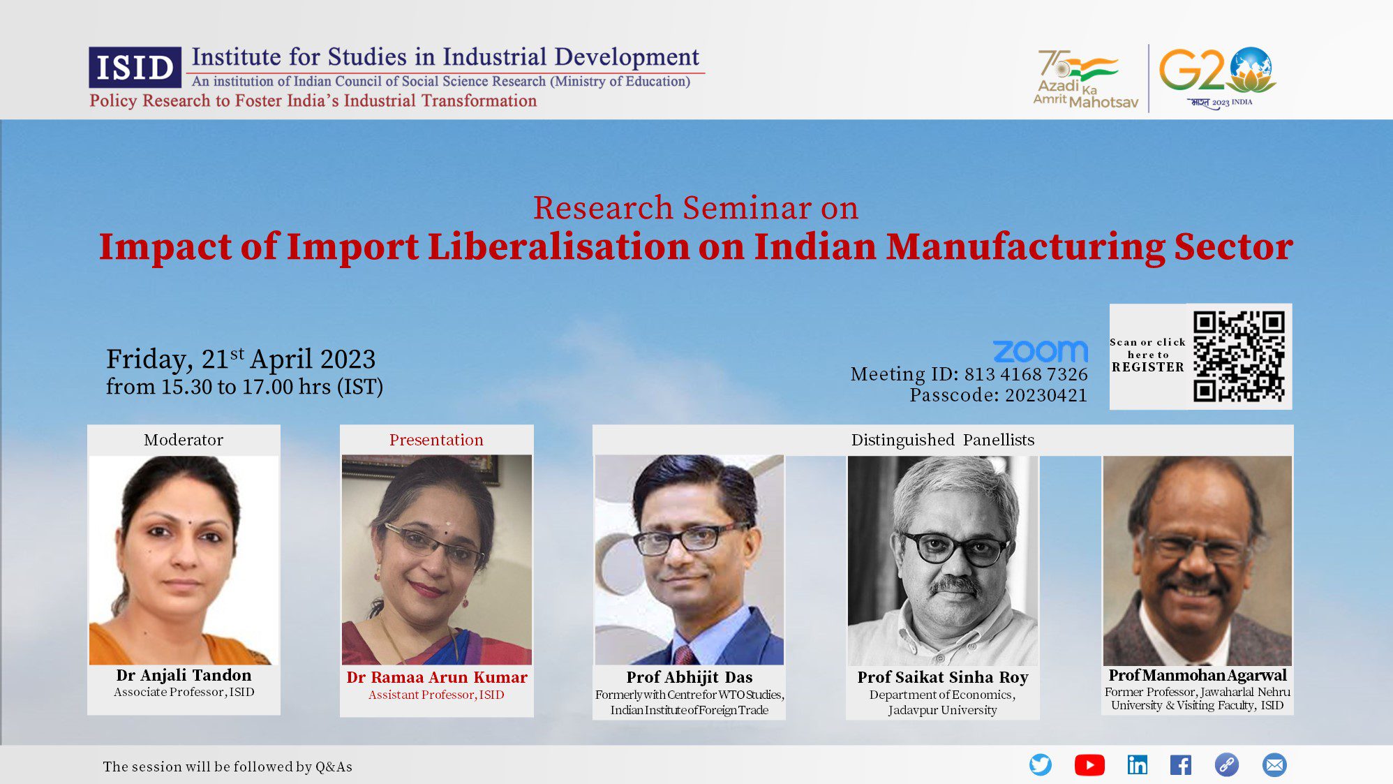 Research Seminar on Impact of Import Liberalisation on Indian Manufacturing Sector