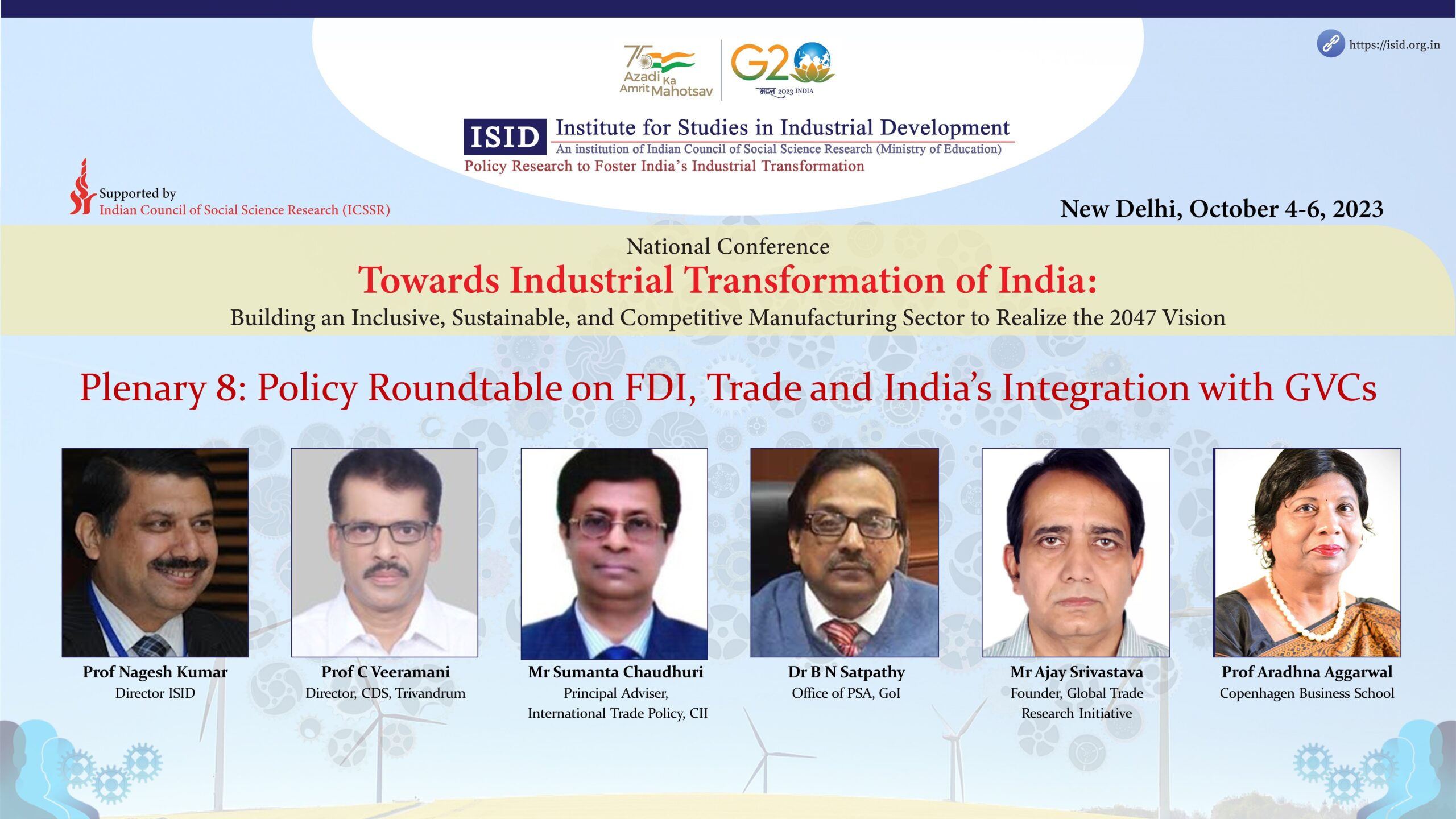 Plenary Session 8: Policy Roundtable on FDI, Trade and India’s Integration with GVCs