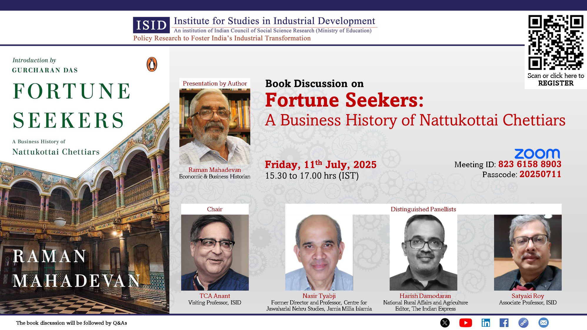 Book Discussion on Fortune Seekers: A Business History of Nattukottai Chettiars